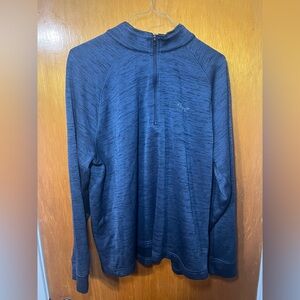 Greg Norman Pullover Dark Blue Golf Collared Jacket Men's Quarter Zip Large